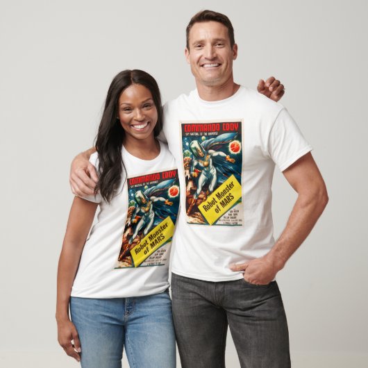 T-shirt MONSTRES ROBOTS DE MARS Commando Cody Retro Sci Fi (Unisexe)