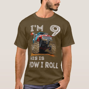 T-shirt Monstres Truck 9th Birthday Venin I'm 9 This Is Ho