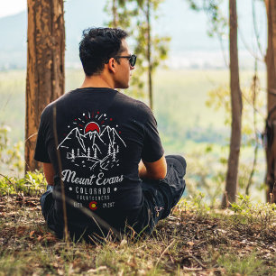 T-shirt Mont Evans Colorado 14ers Mountain Minimalist