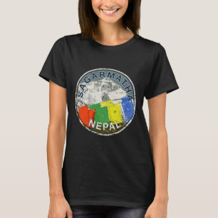 T-shirt Mont Everest Népal Sagarmatha Vintage Escalade T