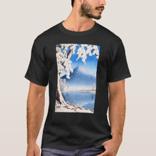 T-shirt Mont Fuji paysage hivernal neige Japon Ka japonais