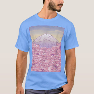 T-shirt Mont Fuji Sakura Arbre Japonais Fleur de cerisiers