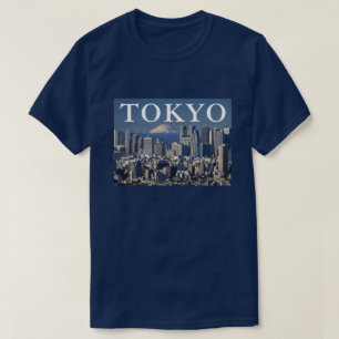 T-shirt Mont Fuji Skyline du quartier de Shinjuku Tokyo