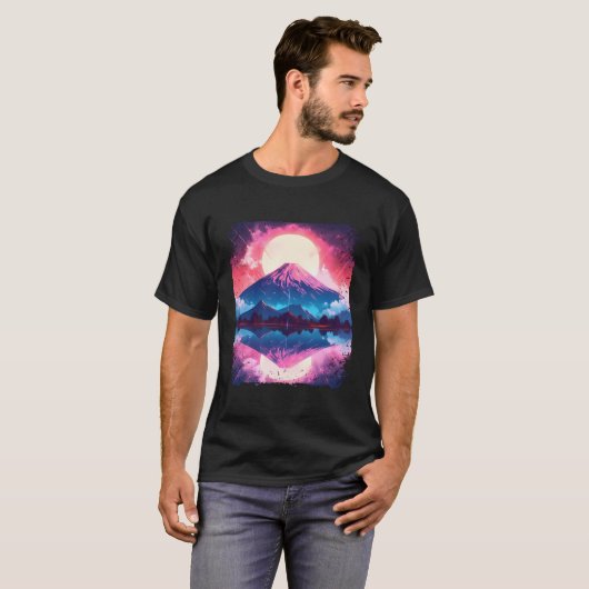 T-shirt Mont Fuji Vaporwave Esthétique Japon Souche japona (Devant entier)