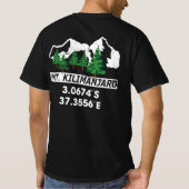 T-shirt Mont Kilimandjaro avec coordonnées GPS (Dos)