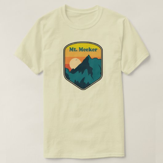 T-shirt Mont Meeker Colorado Sunrise (Design devant)