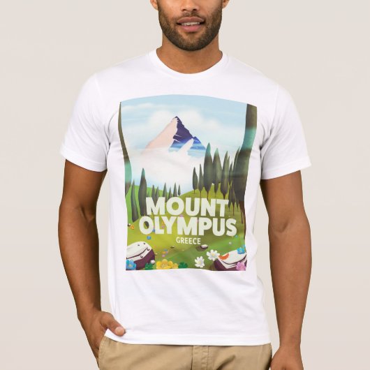 T-shirt Mont Olympe Grèce (Devant)