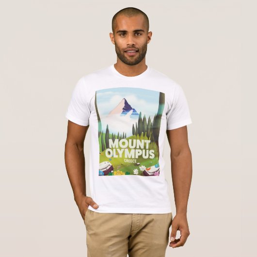 T-shirt Mont Olympe Grèce (Devant entier)