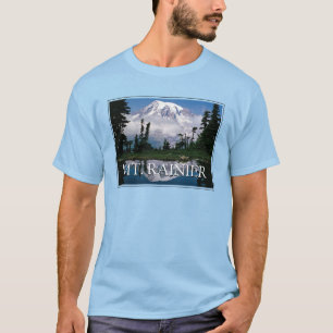 T-shirt Mont Rainier   Reflet dans un étang de montagne