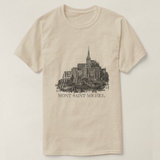 T-shirt Mont Saint-Michel en détresse (Design devant)