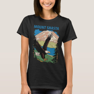 T-shirt Mont Shasta California Aigle Voyage Rétro