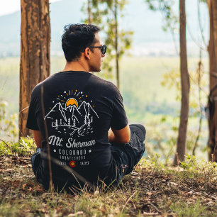 T-shirt Mont Sherman Colorado 14ers Minimaliste de montagn