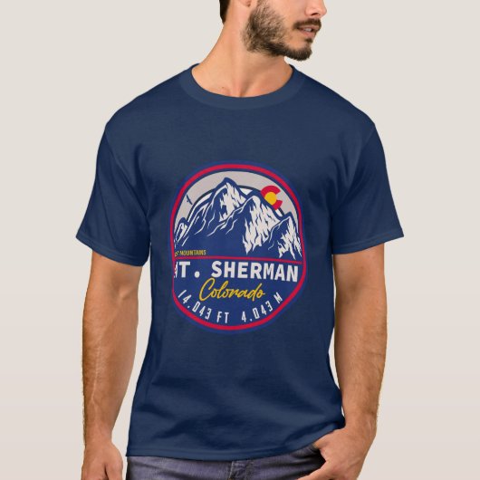 T-shirt Mont Sherman Colorado - 14ers quatorteener randonn (Devant)