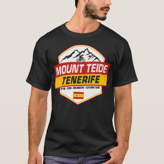 T-shirt Mont Teide Cyclisme Espagne (Devant)