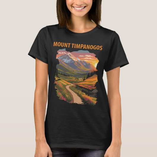T-shirt Mont Timpanogos Utah Montagne Voyage Rétro (Devant)