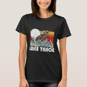 T-shirt Montage à vélo du lac Tahoe ambiance rétro vintage