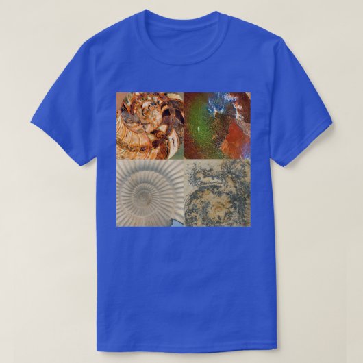 T-shirt Montage de Macro Fossil Ammonite (Design devant)