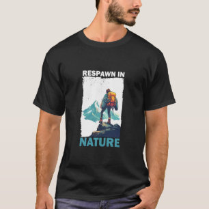 T-shirt Montagnard avec Sac à Dos dans Les Montagnes de Je