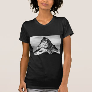 T-shirt Montagne alpine iconique Matterhorn noir et blanc