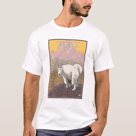 T-shirt Montagne blanche GoatUtah (Devant)