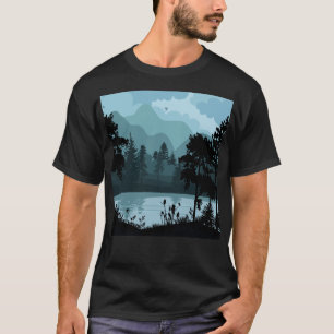 T-shirt Montagne bleue