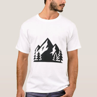 T-shirt Montagne en Minimaal Woud - Natuur & A