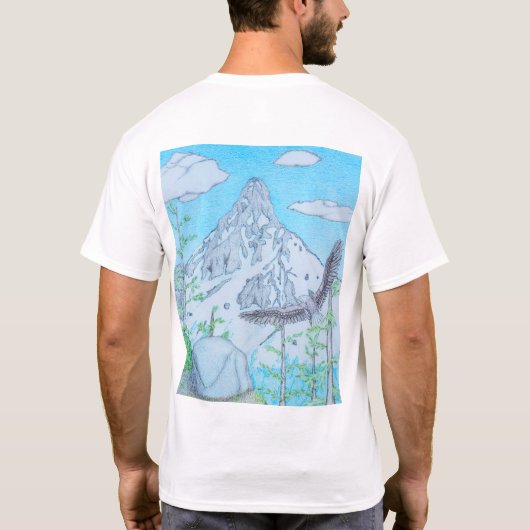 T-shirt Montagne enneigée & Aigle (Dos)