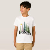 T-SHIRT MONTAGNE ET ARBRES CALME NATURE (Devant entier)