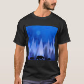 T-SHIRT MONTAGNE GÉOMÉTRIQUE BLEUE (Devant)