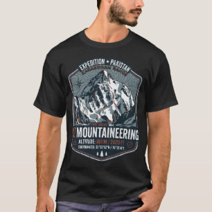 T-shirt montagne K2 expédition karakoram conception alpini
