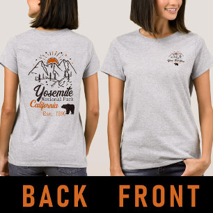T-shirt Montagne minimaliste de l'ours du parc national Yo