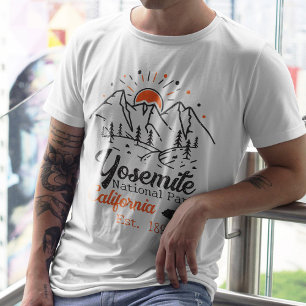 T-shirt Montagne minimaliste de l'ours du parc national Yo