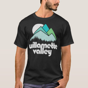 T-shirt Montagne minimaliste Vintage de Willamette Valley 