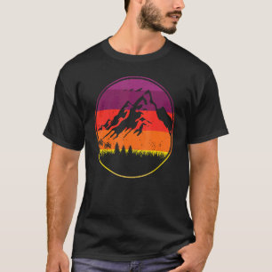 T-shirt Montagne rétro vintage pour grimpeurs et randonneu