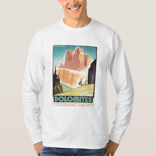 T-shirt Montagne vintage de dolomites (Devant)