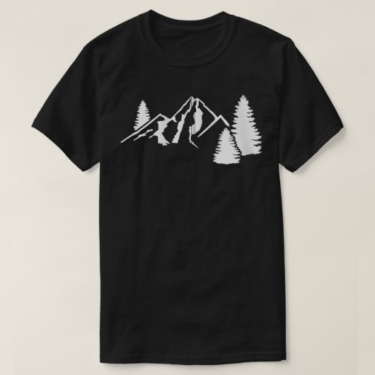 T-shirt Montagnes Camping Zip (Design devant)