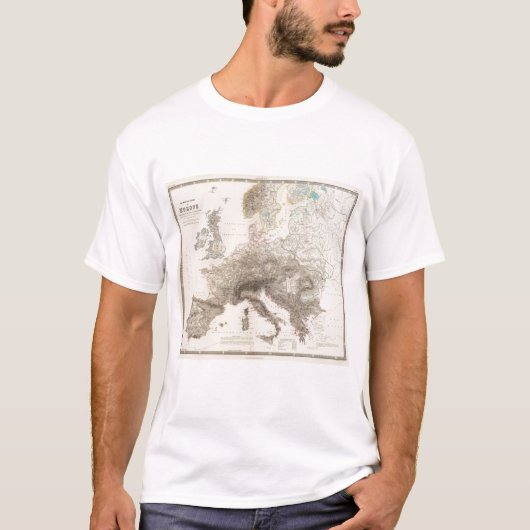 T-shirt Montagnes de l'Europe (Devant)