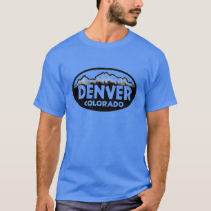 T-shirt Montagnes d'ovale de Denver le Colorado