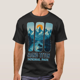 T-shirt Montagnes du parc national de Grand Teton Lac Élan