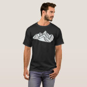 T-shirt Montagnes enneigées actives (Devant entier)