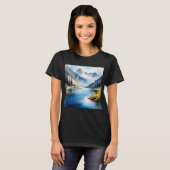 T-shirt Montagnes enneigées et lac (Devant entier)