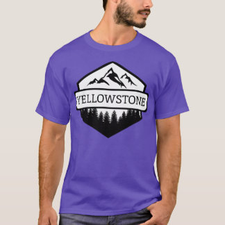T-shirt Montagnes et arbres de Yellowstone Montana 1