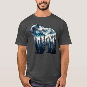 T-shirt Montagnes et forêts de grizzlis