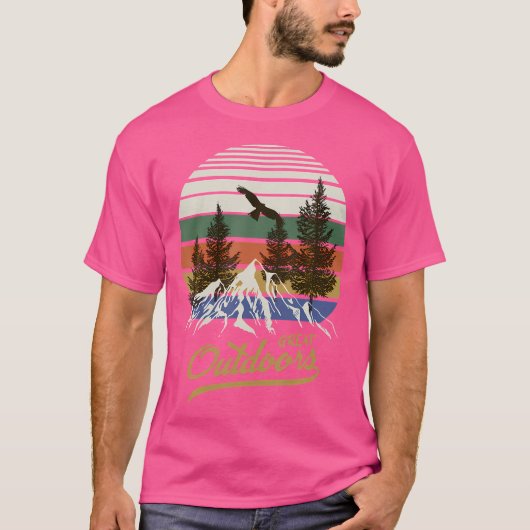 T-shirt Montagnes Extérieures Randonnée Graphique Nature E (Devant)