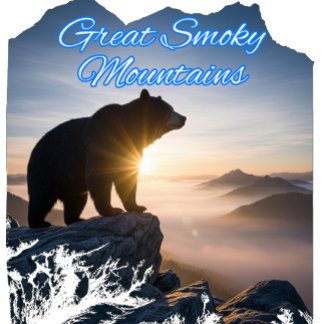 T-shirt Montagnes fumantes Ours noir