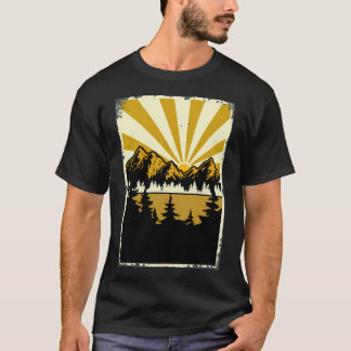 T-shirt Montagnes Jaunes Vintage