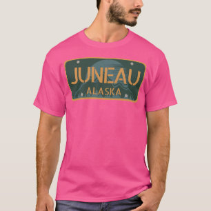 T-shirt Montagnes Juneau Alaska Plaques Vintages rétro