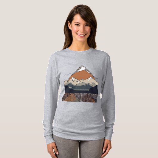 T-shirt "Montagnes majestueuses" (Devant entier)