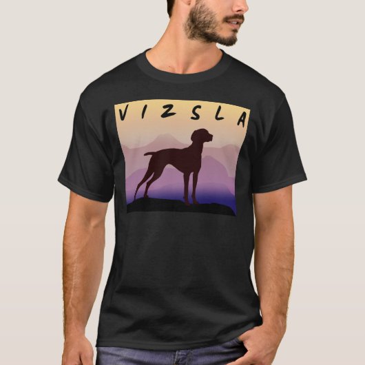 T-shirt Montagnes pourpres Vizsla (Devant)