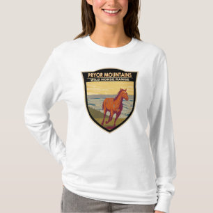 T-shirt Montagnes Pryor Wild Horse Range Vintage